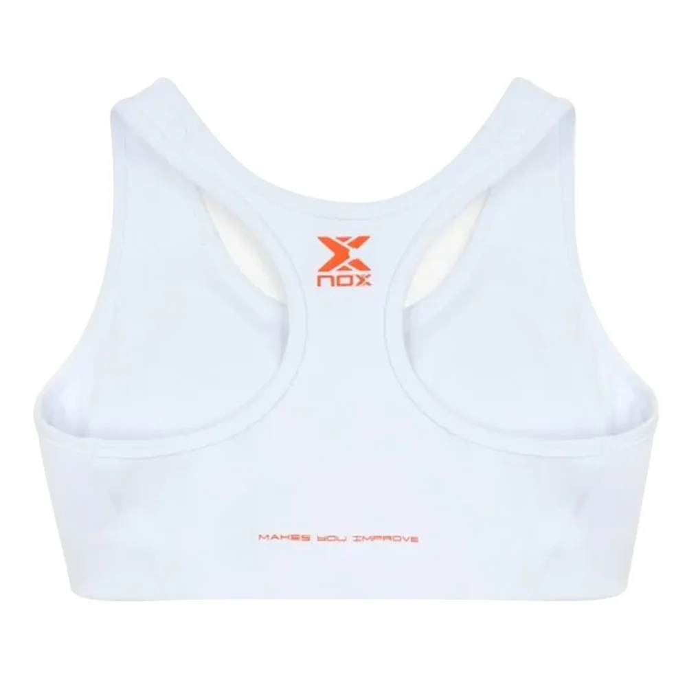 NOX Team Women's Padel Sports Bra 2026 White 02