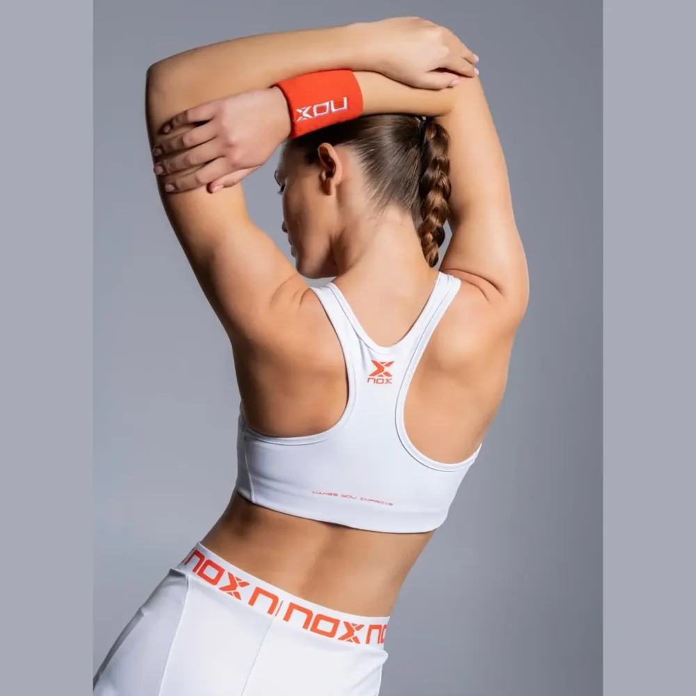 NOX Team Women's Padel Sports Bra 2026 White 06