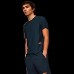 VOLT Performance Padel T-Shirt Blue Orange - Image 2
