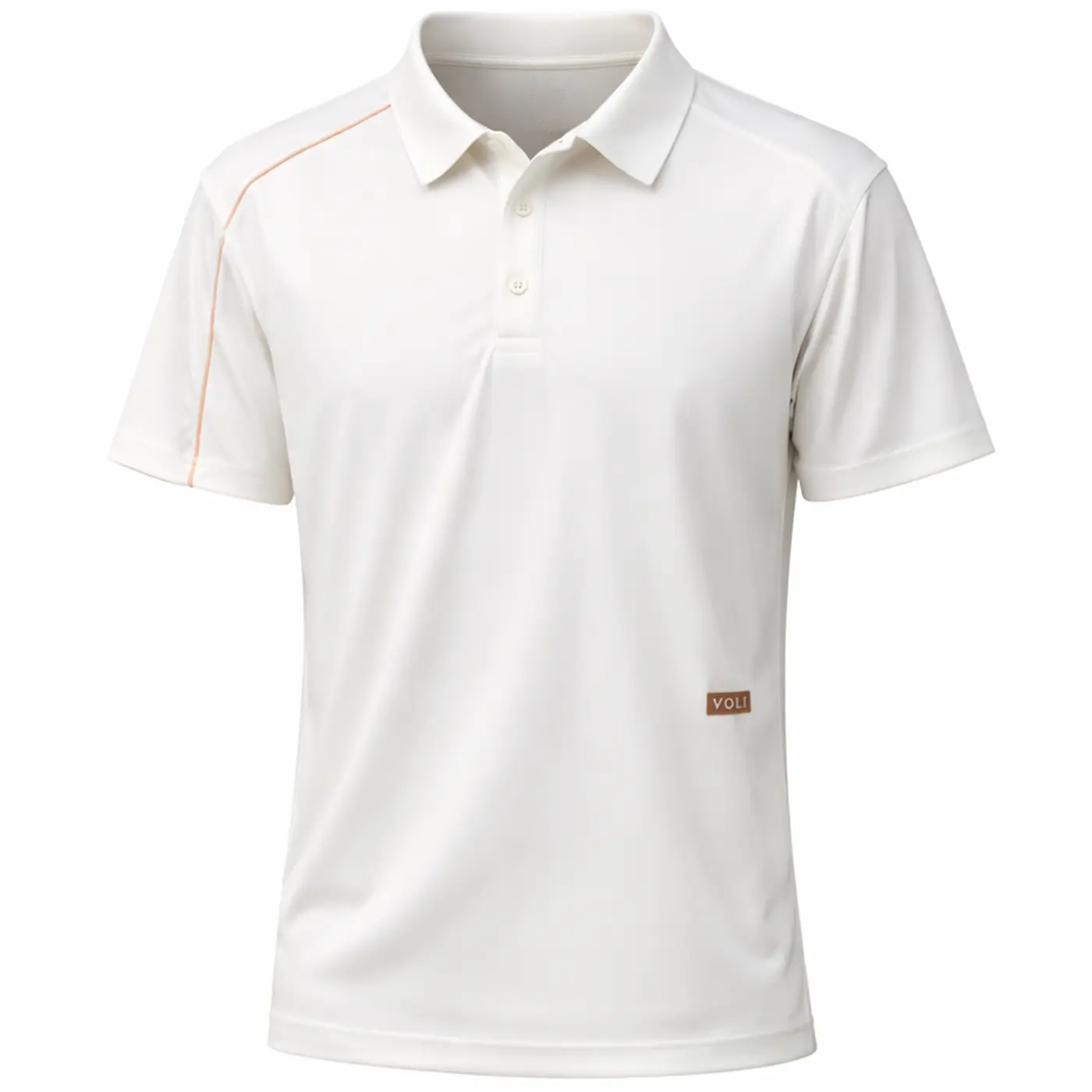 VOLT Performance Polo Padel Shirt Beige Gold 01 VOLT Performance Polo Padel Shirt Beige Gold 01