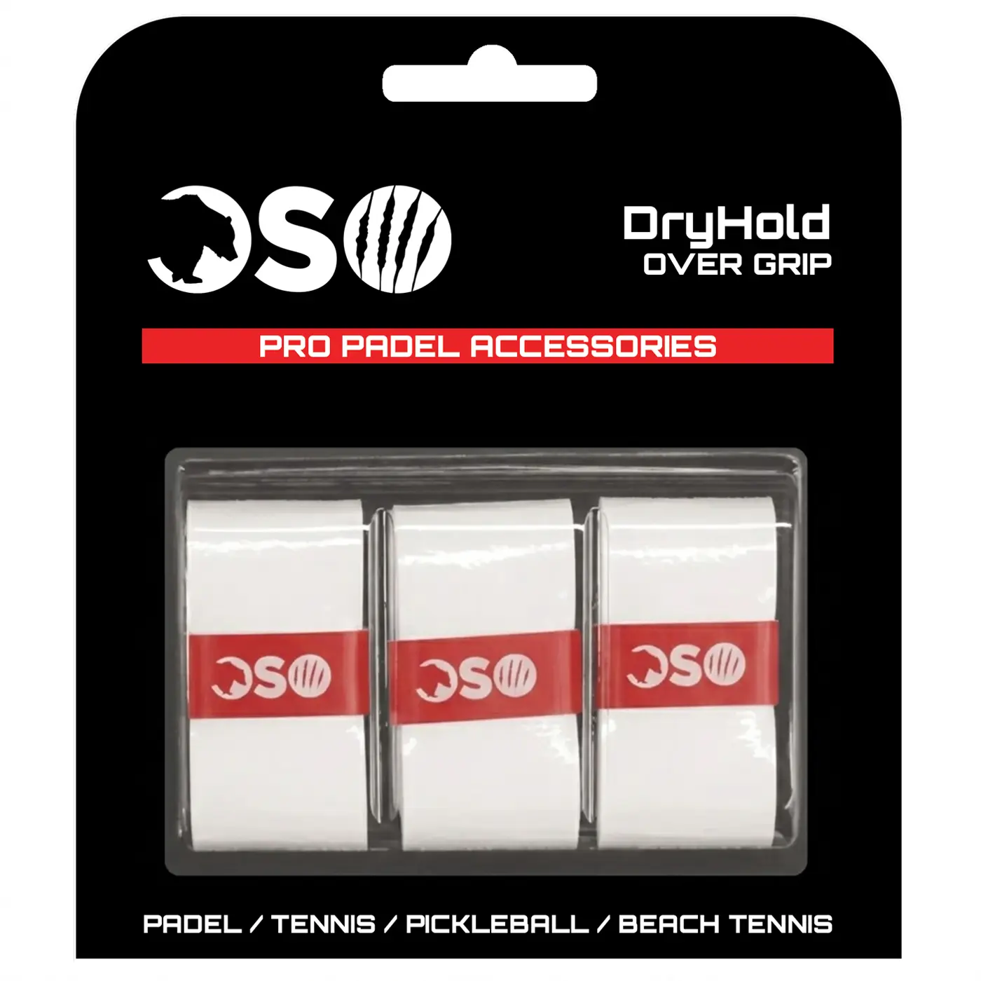 OSO Padel DryHold Overgrip 2026 White OSO Padel DryHold Overgrip 2026 White