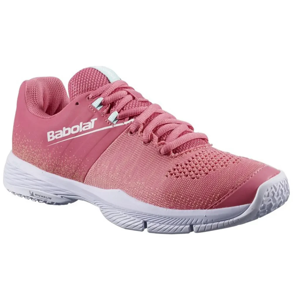 BABOLAT Sensa Women Padel Shoes 2026 Coral White - Image 2